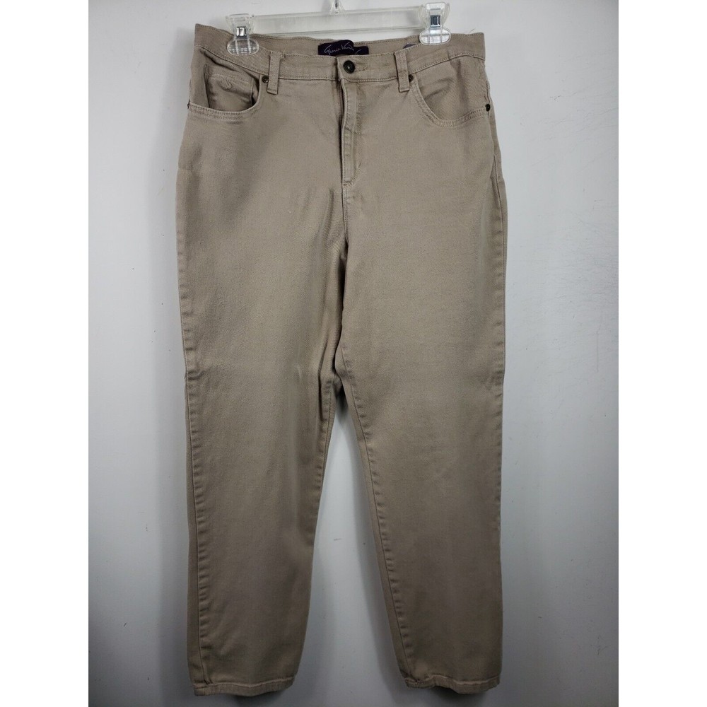 Gloria Vanderbilt Amanda Womens Jeans Size 12 straight  leg beige